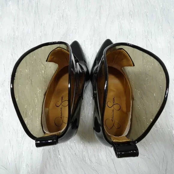 Jessica Simpson Black Periya Faux Leather Pointed Toe Booties 7M - Picture 7 of 14